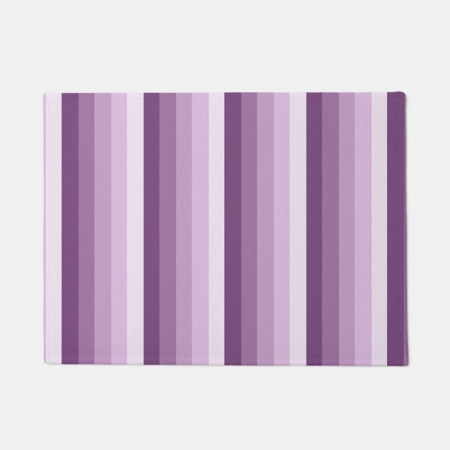 Plum lila Schattenstreifen Fußmatte (Vorderseite)