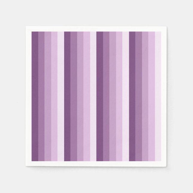 Plum lila Schattenstreifen Serviette (Vorderseite)
