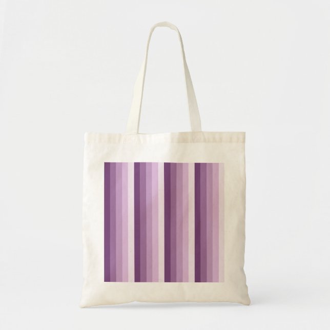 Plum lila Schattenstreifen Tragetasche (Vorne)