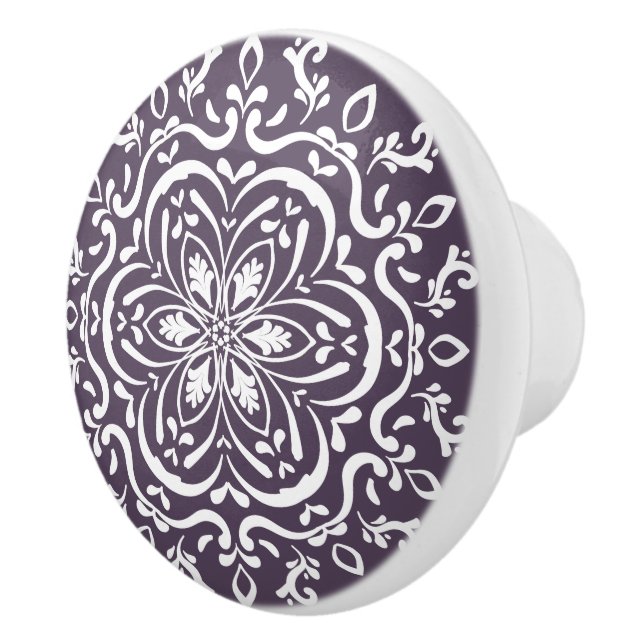 Plum Mandala Keramikknauf (Rechts)