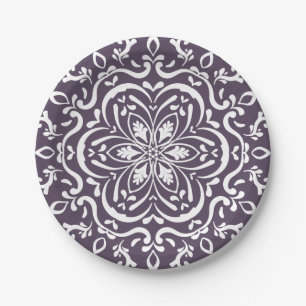 Plum Mandala Pappteller