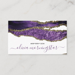 Plum Mauve Lila Torn Imitats Foil Visitenkarte