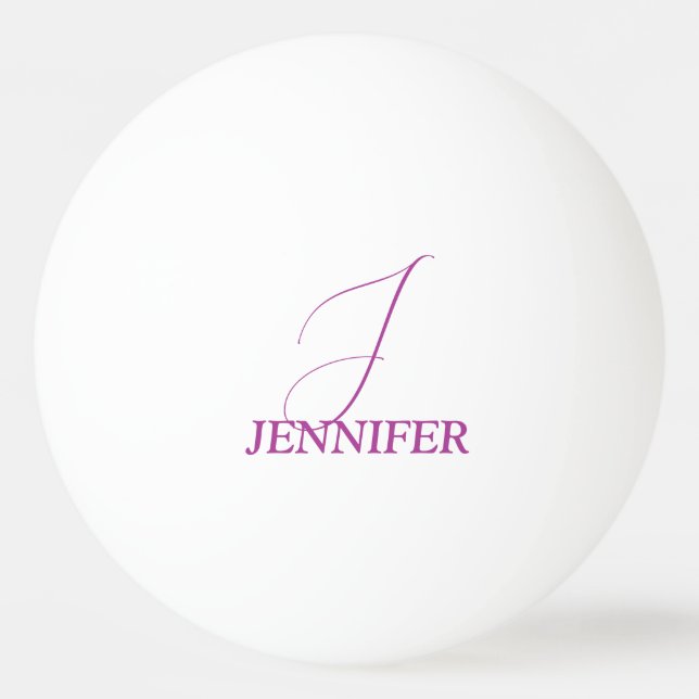 Plum Mit Monogramm Tischtennisball (Vorderseite)