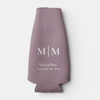 Plum Monogram & Names Wedding Tall kann kälter wer
