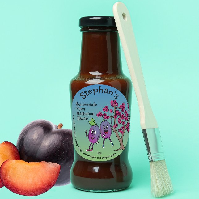 Plum Pals Funny Cartoon behält Curse und mehr Runder Aufkleber (Von Creator hochgeladen)