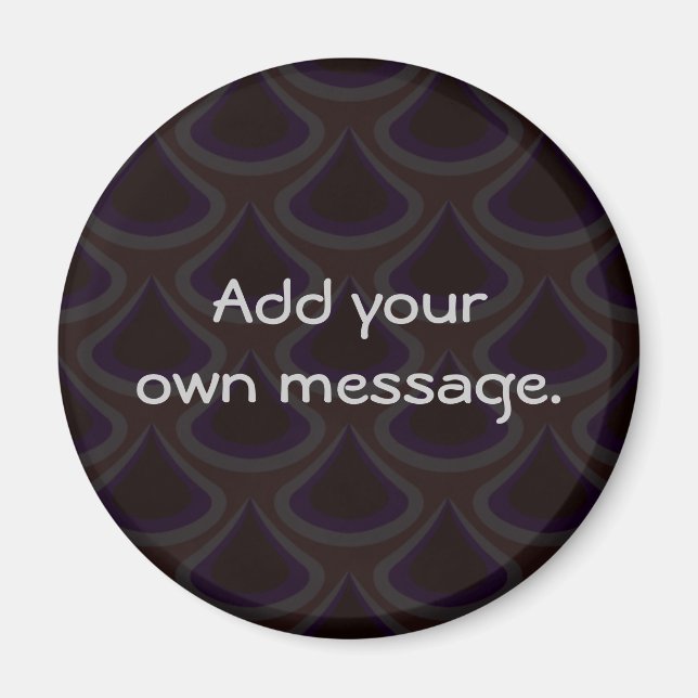 Plum Peacock Drops Magnet (Vorne)