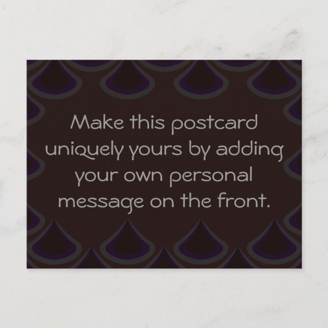 Plum Peacock Drops Postkarte (Vorderseite)
