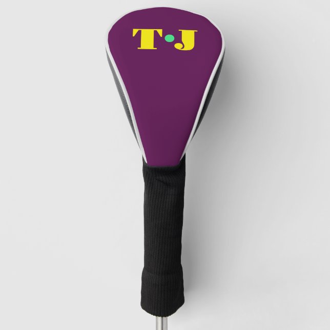 Plum Personalisiert Mit Monogramm Golf Headcover (Vorderseite)