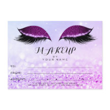 Plum Pink Rose Glitzer Makeup Certificate Geschenk