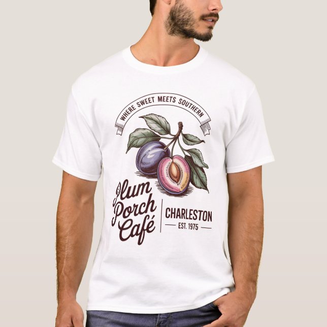 Plum Porch Café T-Shirt (Vorderseite)
