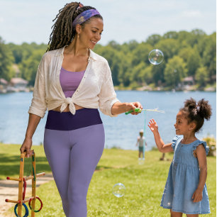 "PLUM PURRFECT" Maßgeschneiderte hochtaillierte Ca Capri Leggings