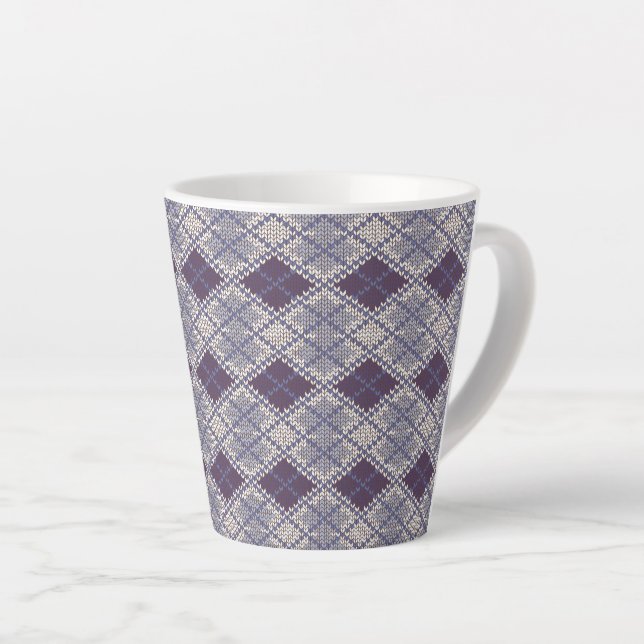 PLUM RAUTE STRICK Latte Tasse (Rechte Ecke)