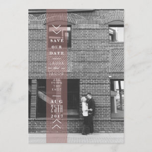 Plum Save the Date Banner Overlay-Foto