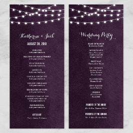 Plum String Lights Hochzeitsprogramm Programm