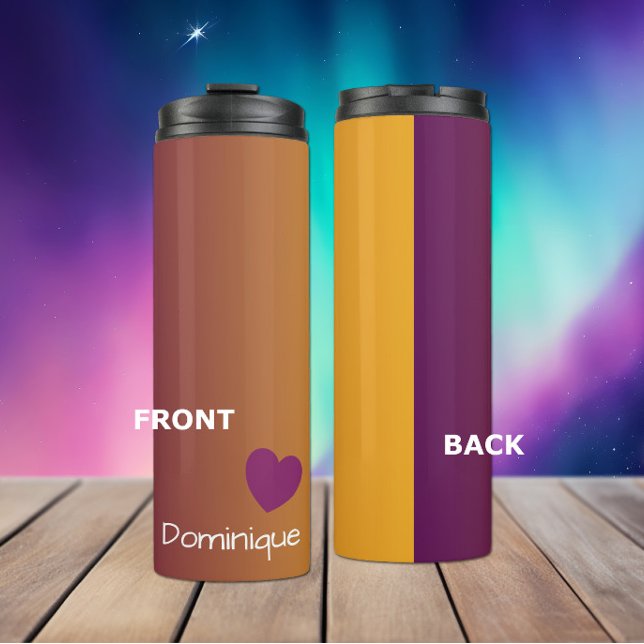 Plum Sunset - strahlend mit Herz Thermosbecher (Von Creator hochgeladen)