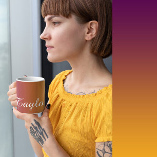 Plum Sunset - Tasse für den individuellen Namen