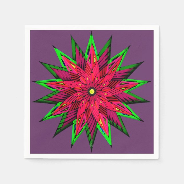 Plum Wonderful Poinsettia WOW Serviette (Vorderseite)