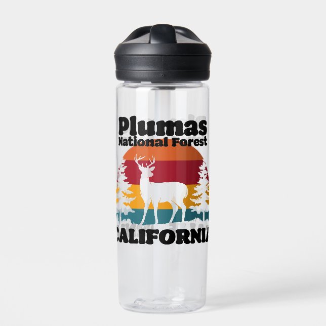 Plumas National Forest California Trinkflasche (Vorderseite)