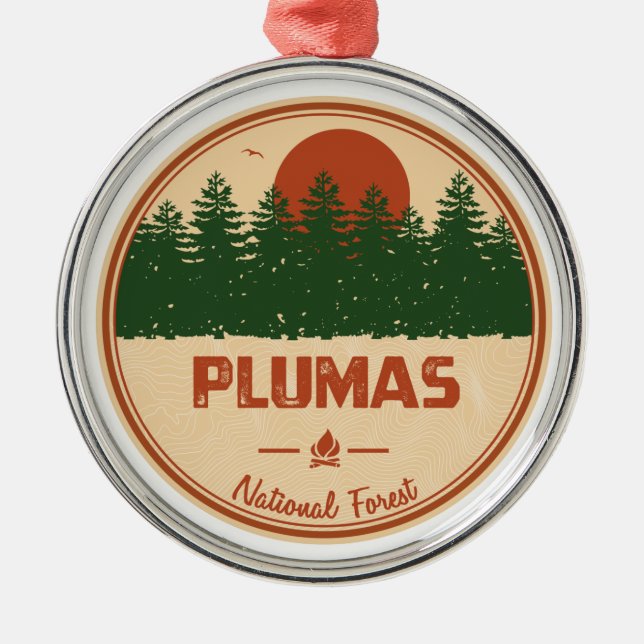 Plumas National Forest Ornament Aus Metall (Vorne)