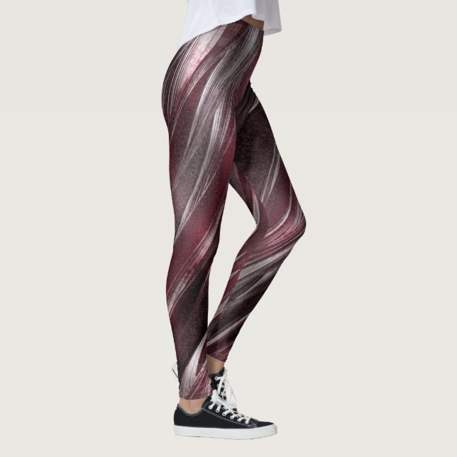 Plumb zu Grau und Silber Farbe Leggings (Rechts)