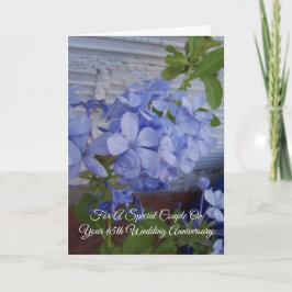 Plumbago Personalisiert 65. Hochzeitstag Karte