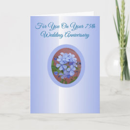 Plumbago Personalisiert 75. Hochzeitstag Karte
