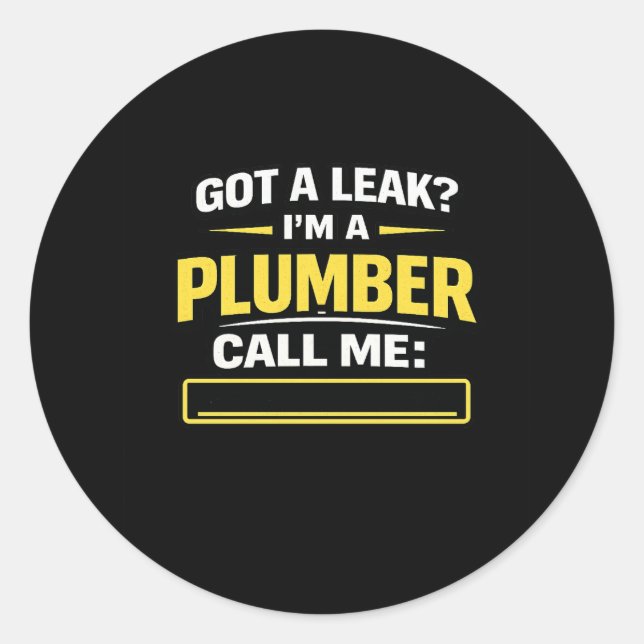 Plumber Advertising Sticker (Vorderseite)