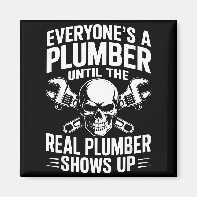 Plumber Art For Men Women Plumbing Pefitter Plumbe Magnet (Vorne)