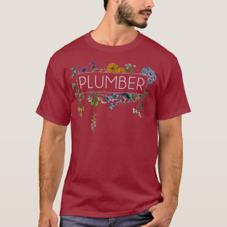 Plumber Botanicals Vintage Herbarium-Blume T-Shirt
