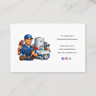 Plumber Business Card Template – Professional Edit Visitenkarte
