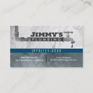 Plumber Business Cards Visitenkarte