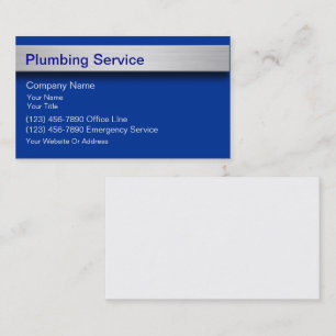 Plumber Business Cards Visitenkarte