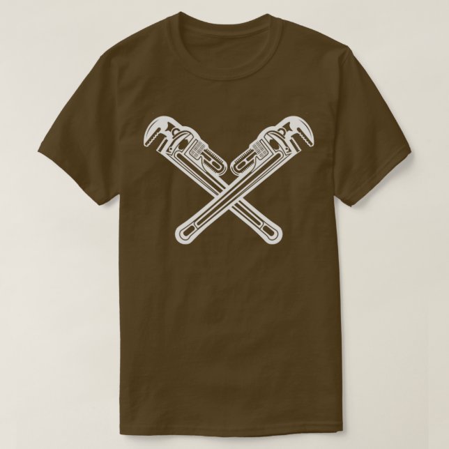 Plumber Crossed Wrenches T-Shirt (Design vorne)