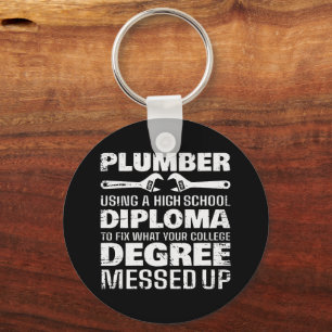 Plumber Diploma Grad ausgehändigt Schlüsselanhänger