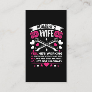 Plumber Ehefrau Girlfriend Husband Wedding Visitenkarte
