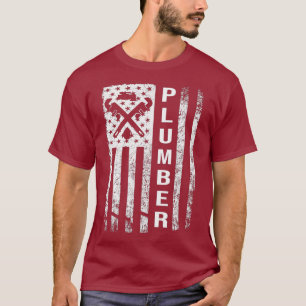 Plumber Flag  Gifts For Plumbers Funny Plumbing T-Shirt