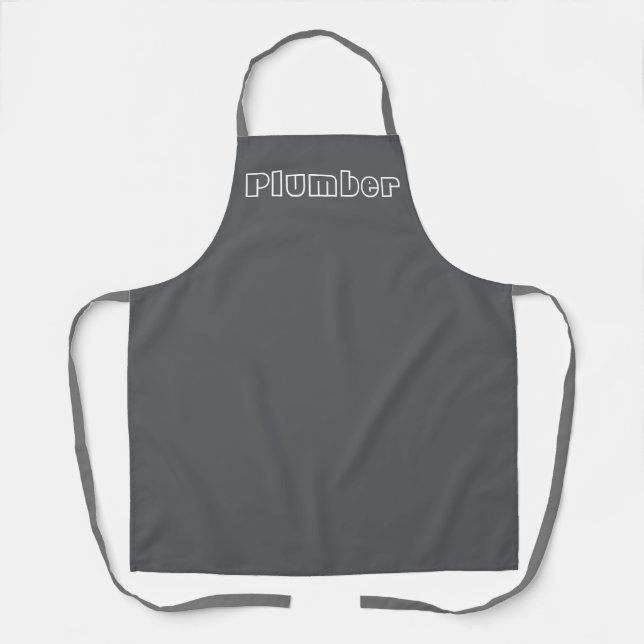 Plumber Logo Funny Kitchen Schürze (Vorderseite)