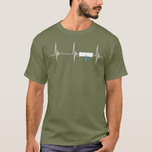 Plumber Pipefitter Heartbeat EKG Pulsbing T-Shirt