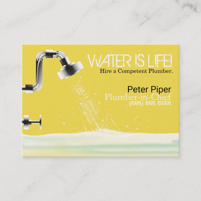 Plumber Plumbing Service Business Card Visitenkarte (Vorderseite)