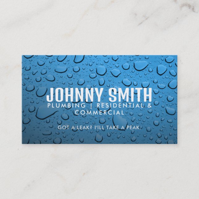 Plumber Slogans Business Cards Visitenkarte (Vorderseite)