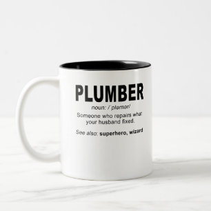 Plumbername: /piela mugr/ Jemand, der das reparier Zweifarbige Tasse