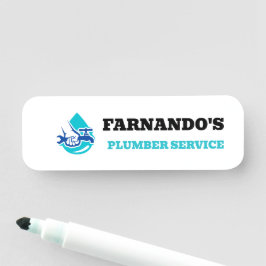 Plumbing Service Water Drop Logo Plumber Business Namensschild