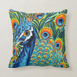 Plumed Pfau I Kissen