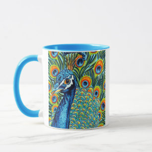 Plumed Pfau I Tasse