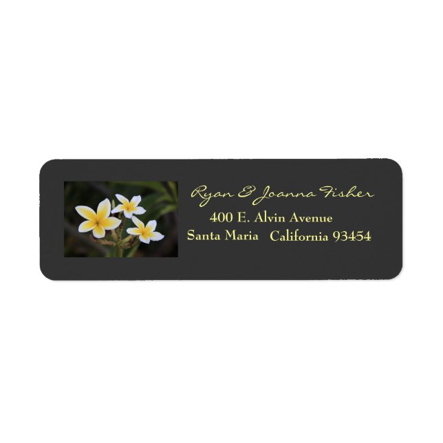 Plumeria-Adressetiketten (Vorne)