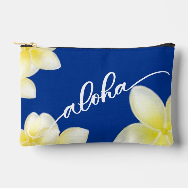 Plumeria Aloha Pouch Zubehörtasche (Vorderseite)