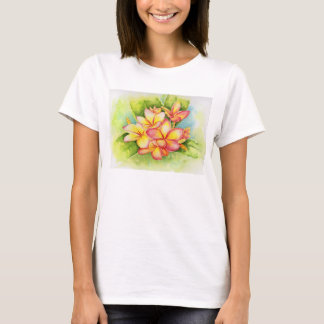 Plumeria-Aquarell durch Malorie Arisumi Maui T-Shirt