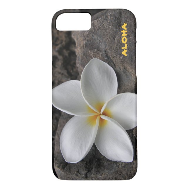 Plumeria auf den Felsen Case-Mate iPhone Hülle (Rückseite)