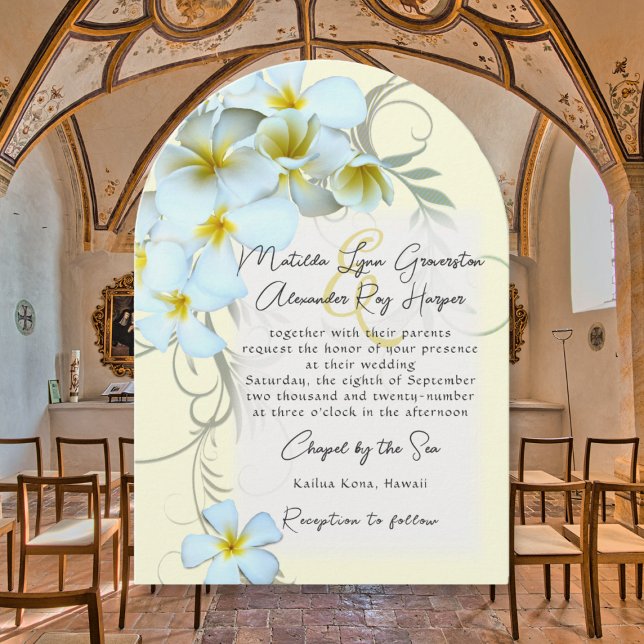 Plumeria Blüh Custom Wedding Einladung (Von Creator hochgeladen)