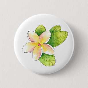 Plumeria-Blume Button